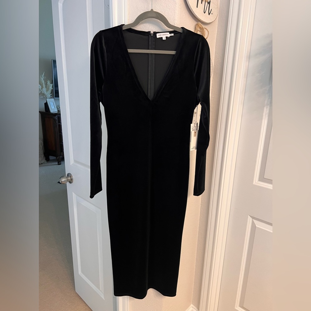 Black velvet Good American dress size 2